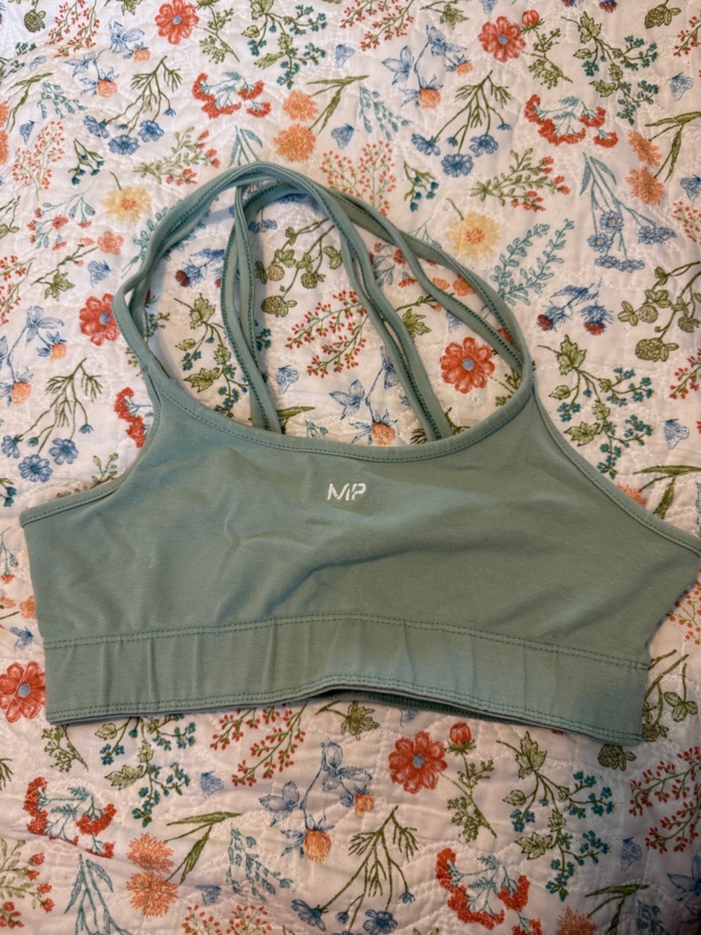 MP Strappy Low-Impact Sports Bra in Sage Green